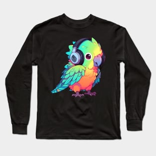 Parrot Headphones Long Sleeve T-Shirt